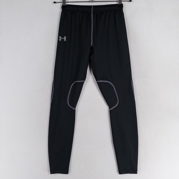Under Armour ColdGear Fitted Training Pants Adult Small Black Athletic Fitness - Picture 1 of 9
